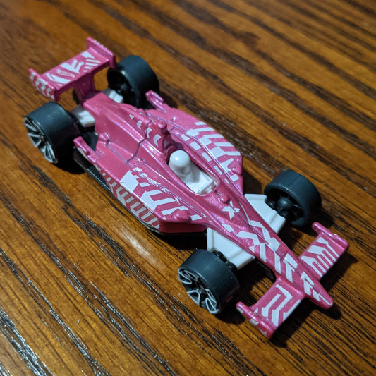 2011 IndyCar Oval Course Race Car (Pink) - Speed Blur - Hot Wheels Basic Loose (2020)