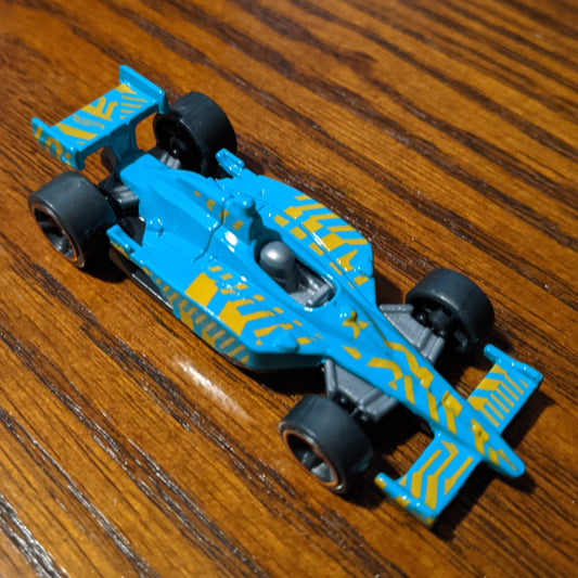2011 IndyCar Oval Course Race Car (Turquoise) - Speed Blur - Hot Wheels Basic Loose (2020)
