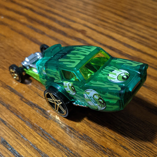 HW Poppa Wheelie (Clear Green) - Happy Halloween! - Hot Wheels Basic Loose (2020)
