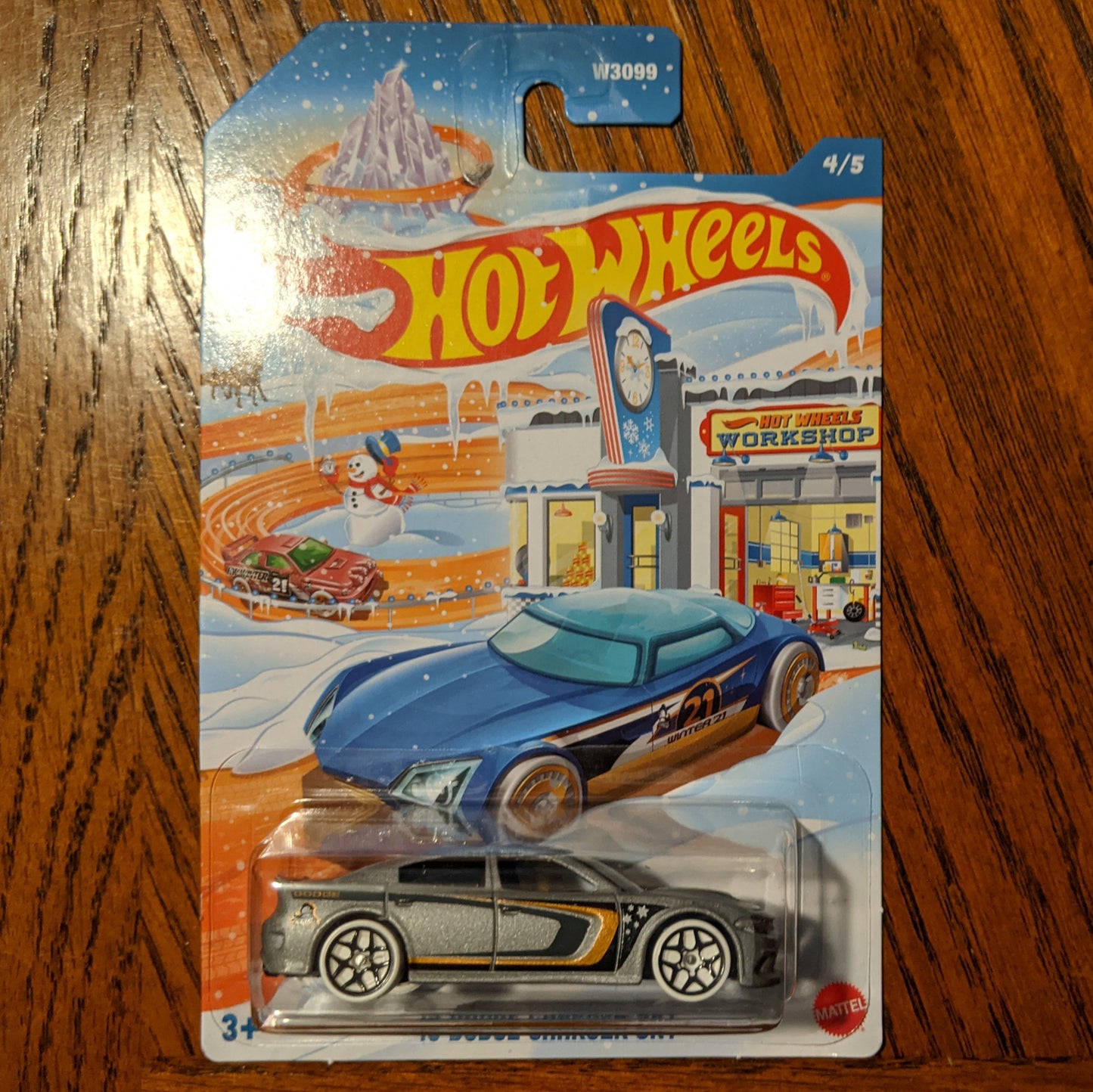 '15 Dodge Charger (Silver) - HW Winter - Hot Wheels Basic (2021)