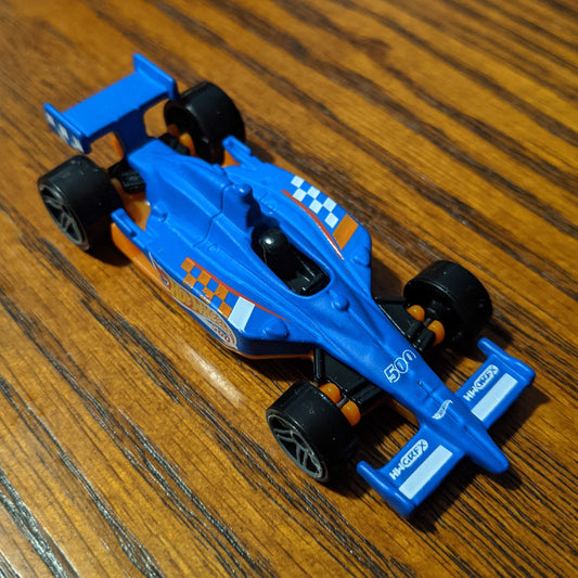 Indy 500 Oval (Satin Race Team Blue) - HW Race Team - Hot Wheels Basic Loose (2021)