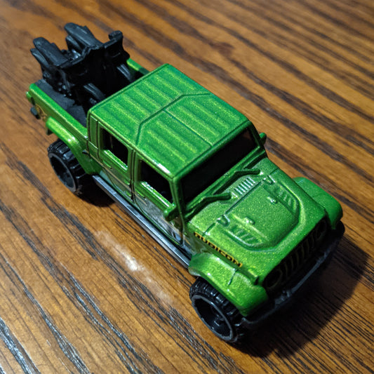 '20 Jeep Gladiator (Metalflake Green) - HW Getaways - Hot Wheels Basic Loose (2021)