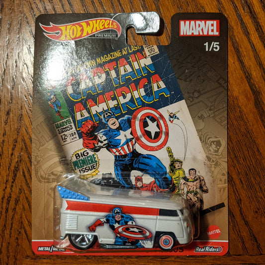 Volkswagen T1 Drag Bus (Captain America) - Marvel Comics - Hot Wheels Premium Pop Culture (2021)