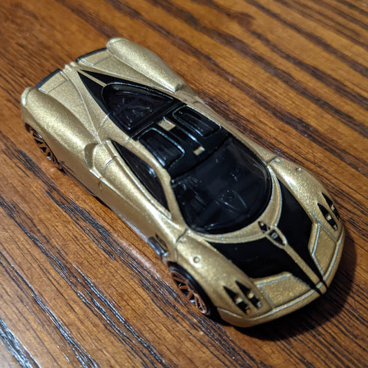 Pagani Huayra (Metalflake Gold) - HW Exotics - Hot Wheels Basic Loose (2021)