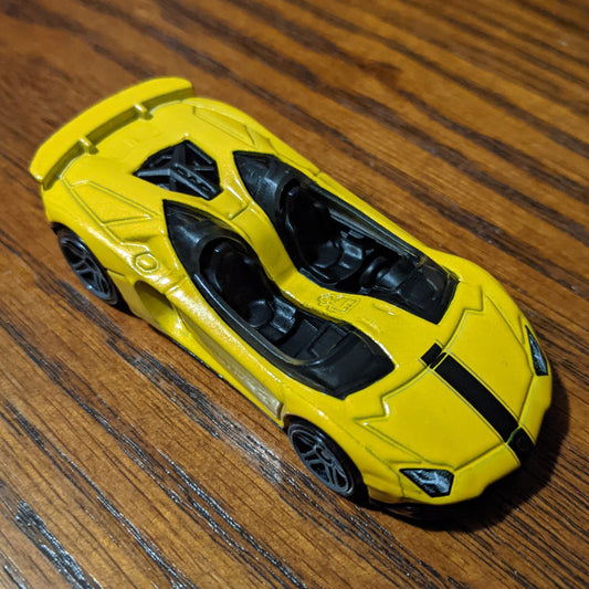 Lamborghini Aventador J (Yellow) - Multipack Exclusive - Hot Wheels Basic Loose (2021)