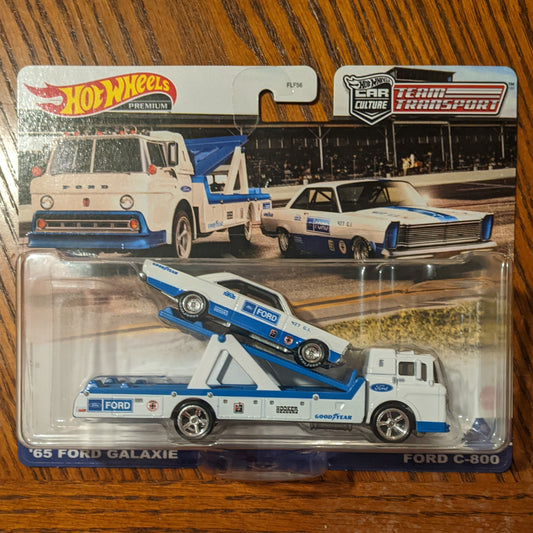 65 Ford Galaxie Ford C-800 - Team Transport - Hot Wheels Premium (2022)