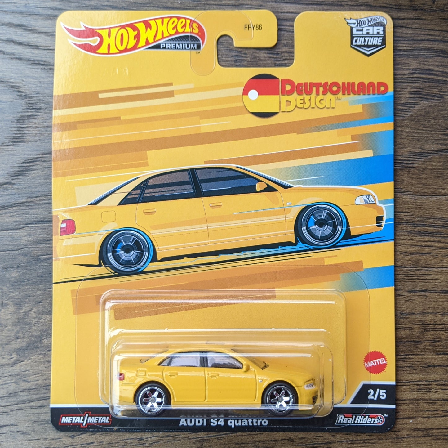 Audi S4 Quattro (Yellow) - Deutschland Design - Hot Wheels Premium (2022)
