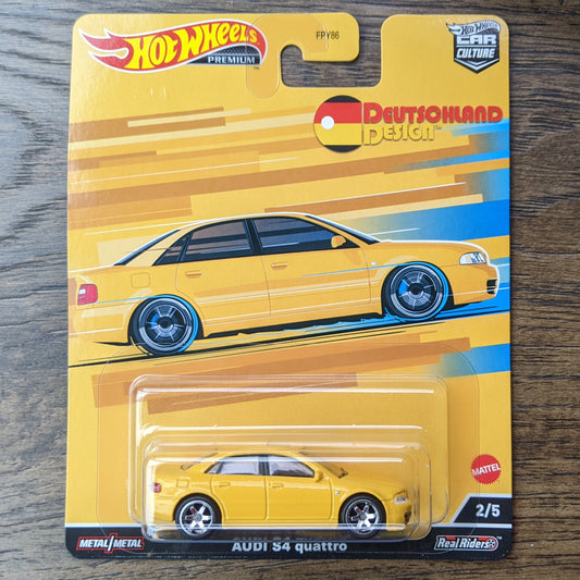Audi S4 Quattro (Yellow) - Deutschland Design - Hot Wheels Premium (2022)