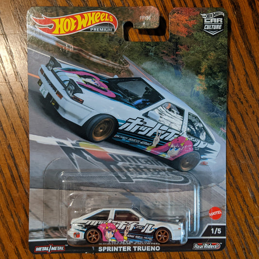 Toyota AE86 Sprinter Trueno (White) - Mountain Drifters - Hot Wheels Premium (2022)