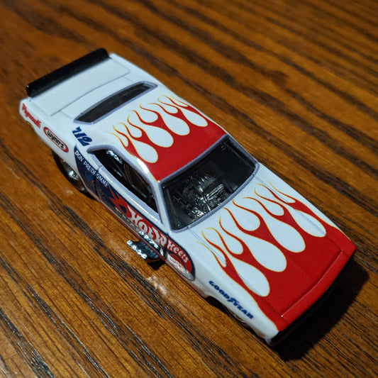'72 Plymouth Cuda Funny Car (White) - Team Transport - Hot Wheels Premium Loose (2022)