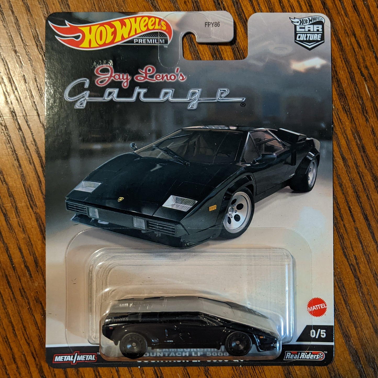 Lamborghini Countach LP 5000 QV (Nero Tenebre) - Jay Leno's Garage - Hot Wheels Premium (2022)