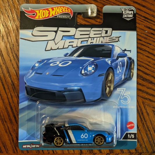 Porsche 911 GT3 (Shark Blue) - Speed Machines - Hot Wheels Premium (2023)