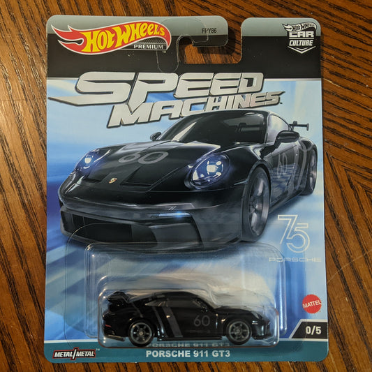 Porsche 911 GT3 (Jet Black) - Speed Machines - Hot Wheels Premium (2023)