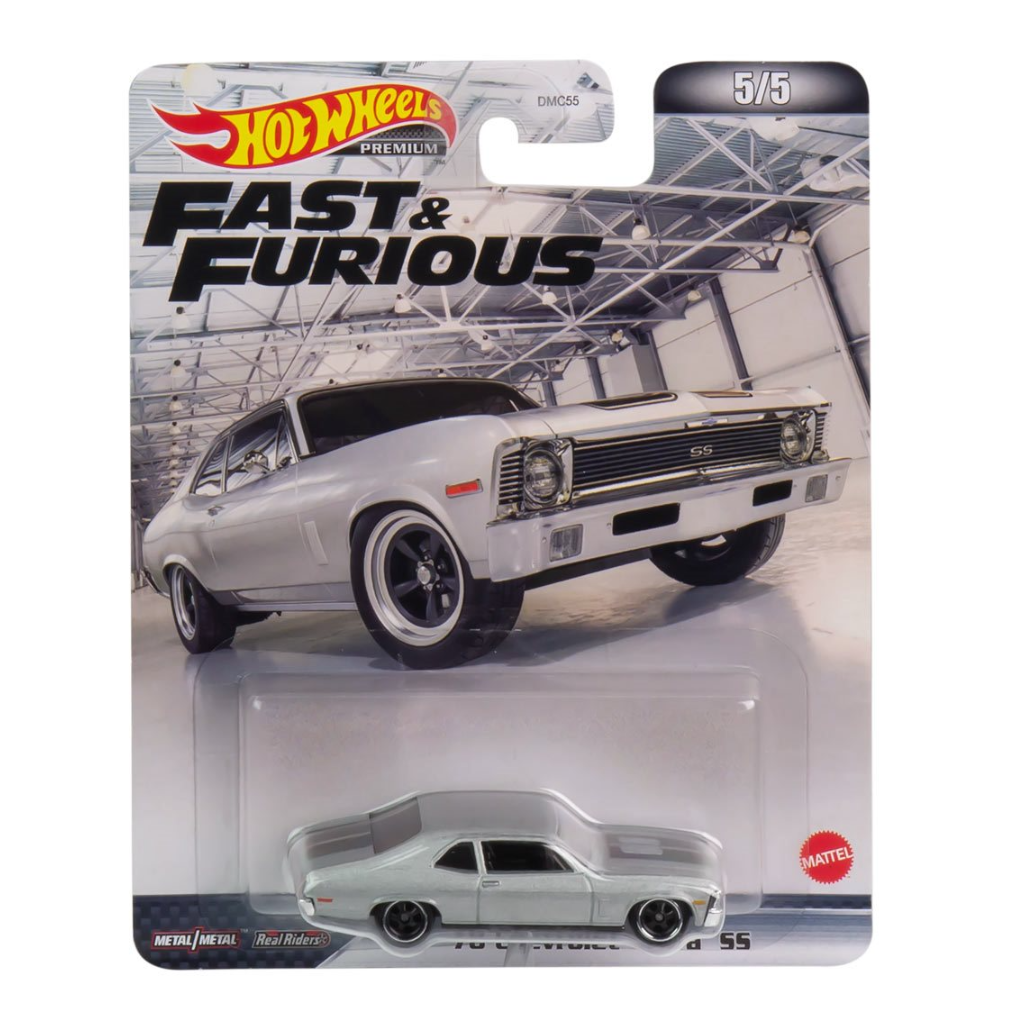 70 Chevrolet Nova SS (Metalflake Silver) - Fast & Furious - Hot Wheels Premium (2022)