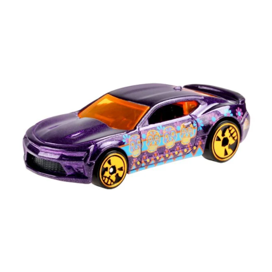 '16 Camaro SS (Purple) - Halloween Day of The Dead Dia de los Muertos - Hot Wheels Basic Loose (2021)
