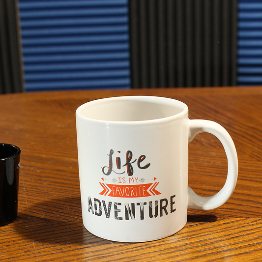 Life Is My Favorite Adventure Ceramic Mug (14 oz)
