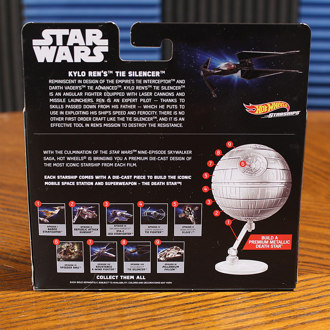 Kylo Ren's TIE Silencer - Star Wars Commemorative Starships - Hot Wheels (2019)