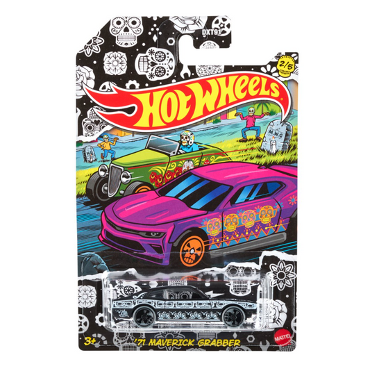 '71 Maverick Grabber (Black) - Halloween Day of The Dead Dia de los Muertos - Hot Wheels Basic (2021)