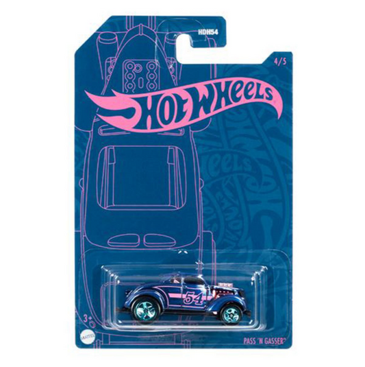 Pass 'N Gasser (Satin Blue) - 54th Anniversary: Blue and Pink - Hot Wheels Basic (2022)