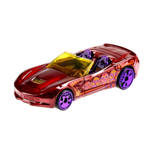 Corvette Stingray (Red) - Halloween Day of The Dead Dia de los Muertos - Hot Wheels Basic Loose (2021)