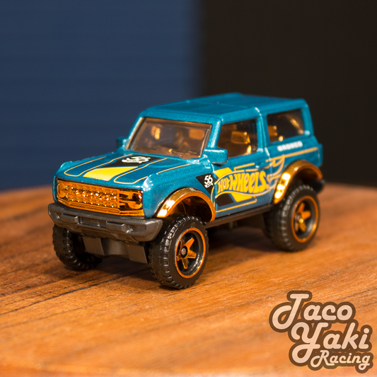 '21 Ford Bronco (Metalflake Teal) - 56th Anniversary: Green and Gold - Hot Wheels Basic Loose (2024)