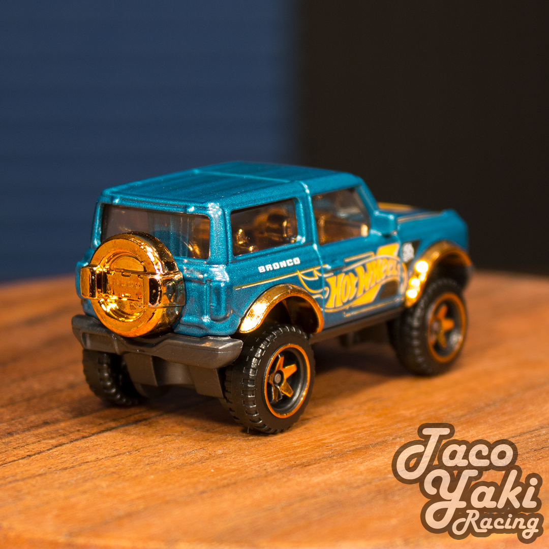 '21 Ford Bronco (Metalflake Teal) - 56th Anniversary: Green and Gold - Hot Wheels Basic Loose (2024)