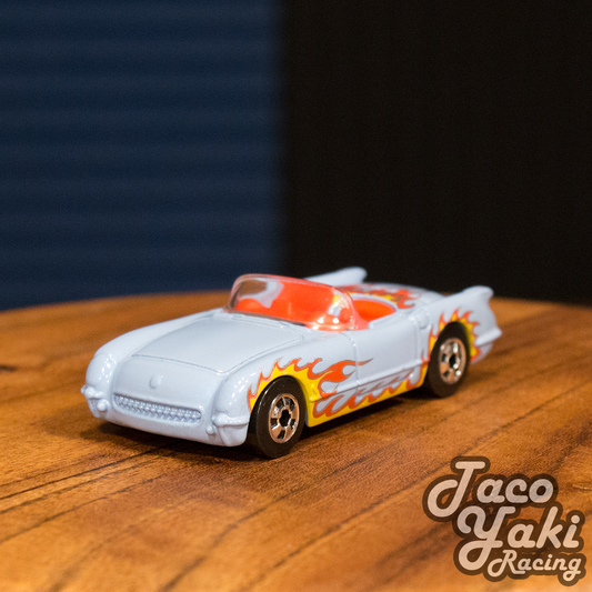 '55 Corvette (Metallic Light Blue) - Throwback - Hot Wheels Basic Loose (2019)