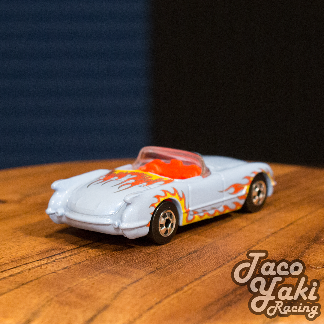 '55 Corvette (Metallic Light Blue) - Throwback - Hot Wheels Basic Loose (2019)