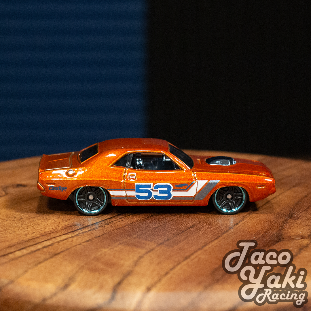 '70 Dodge Challenger Hemi - Orange and Blue 53rd Anniversary - Hot Wheels Loose (2021)