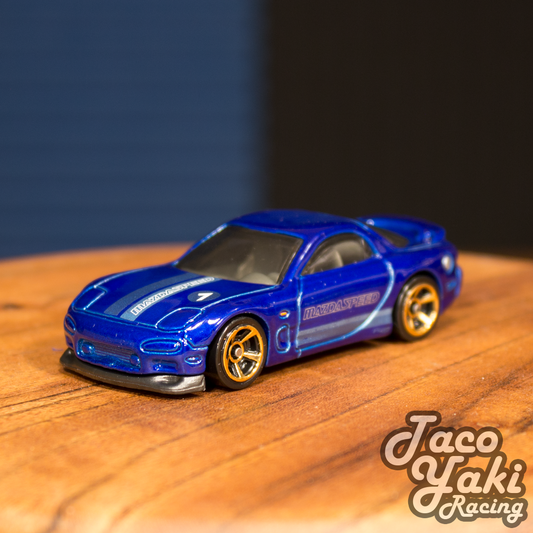 '95 Mazda RX-7 (Dark Blue) - HW Turbo - Hot Wheels Basic Loose (2020)