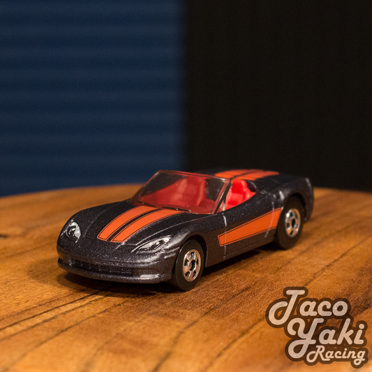 Corvette C6 Convertible (Metalflake Graphite Grey) - Throwback - Hot Wheels Basic Loose (2019)