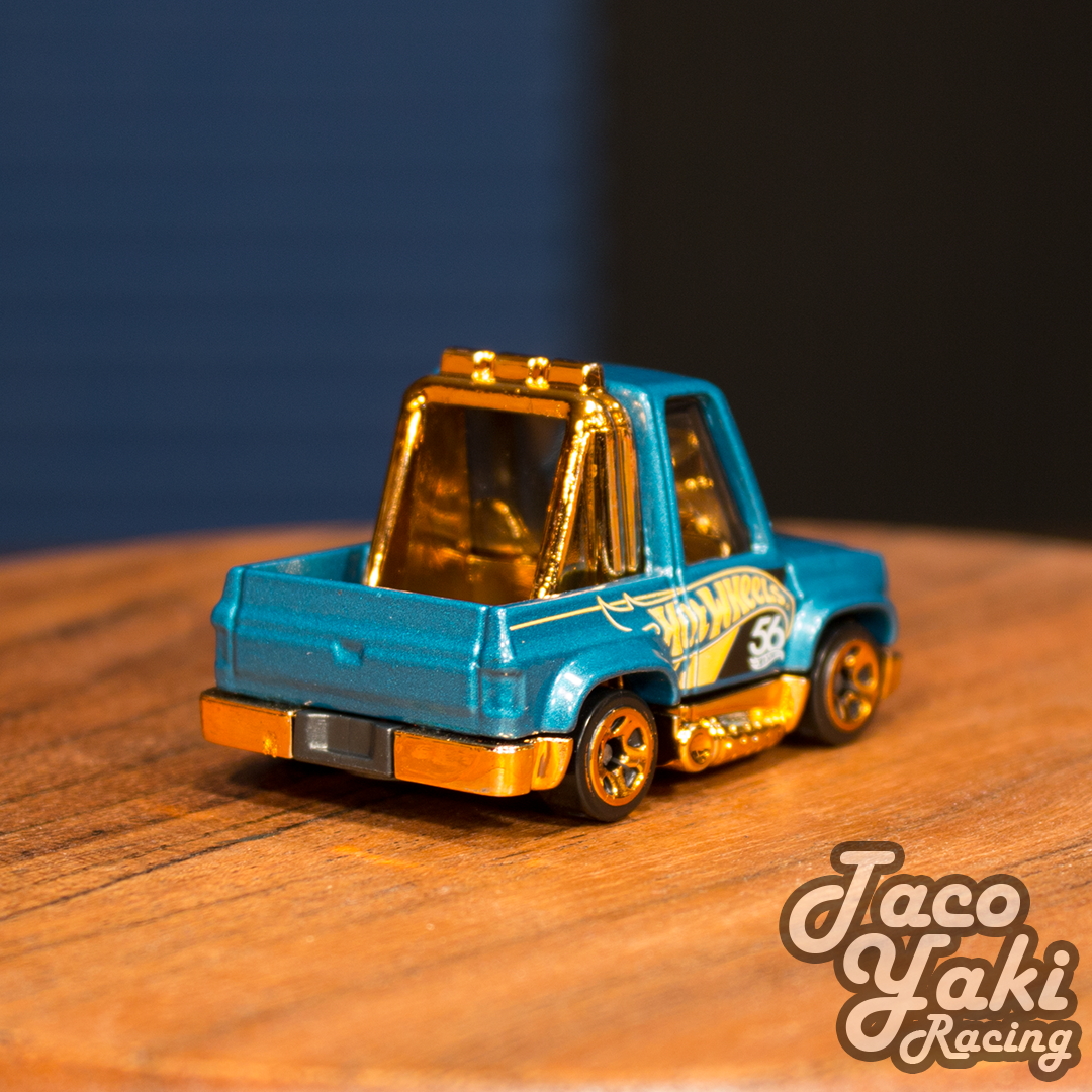 Toon'd '83 Chevy Silverado (Metalflake Teal) - 56th Anniversary: Green and Gold - Hot Wheels Basic Loose (2024)