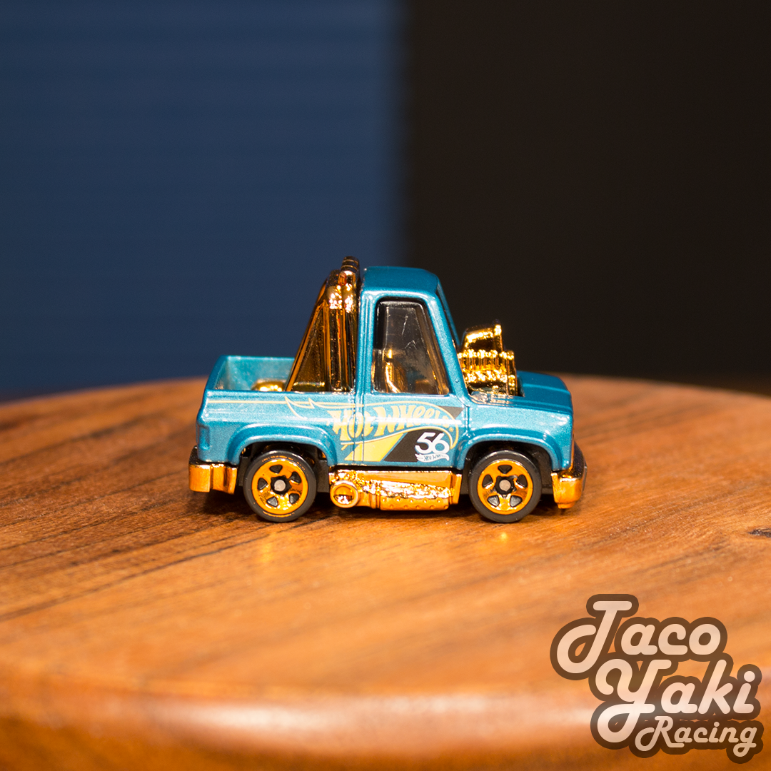 Toon'd '83 Chevy Silverado (Metalflake Teal) - 56th Anniversary: Green and Gold - Hot Wheels Basic Loose (2024)