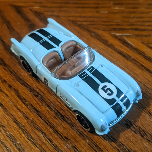 1955 Corvette (Baby Blue) - Vintage Racing Club - Hot Wheels Basic Loose (2024)