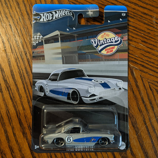 1962 Corvette (Light Gray) - Vintage Racing Club - Hot Wheels Basic (2024)