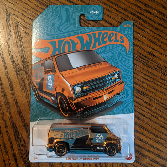Custom '77 Dodge Van (Chrome Gold) - 56th Anniversary: Green and Gold - Hot Wheels Basic (2024)