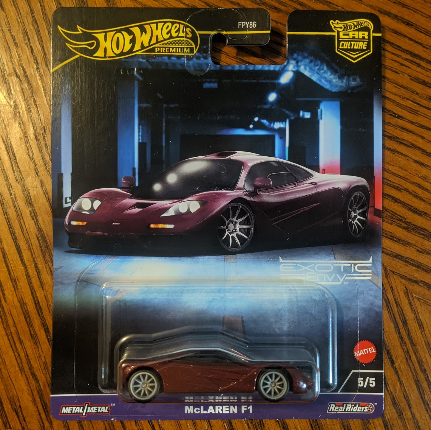 McLaren F1 (Dark Burgundy) - Exotic Envy - Hot Wheels Premium (2024)