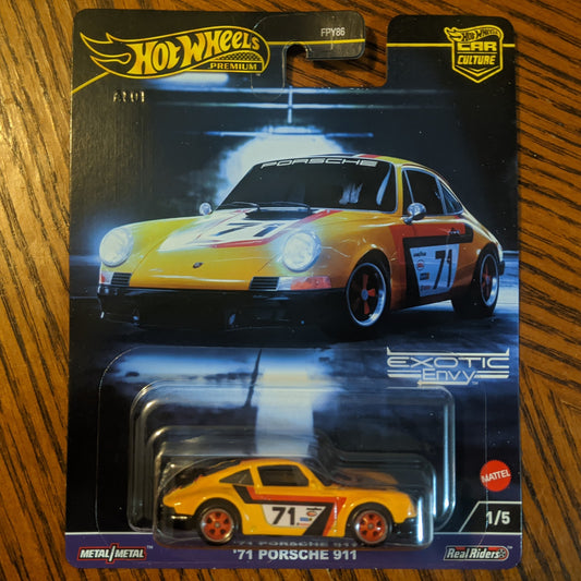 71 Porsche 911 (Yellow) - Exotic Envy - Hot Wheels Premium (2024)