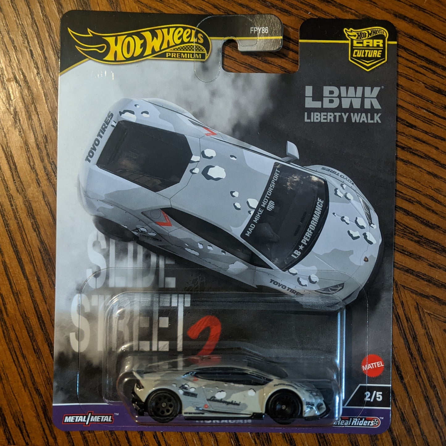 LB-WORKS Lamborghini Huracán (Glossy Gray) - Slide Street - Hot Wheels Premium (2024)