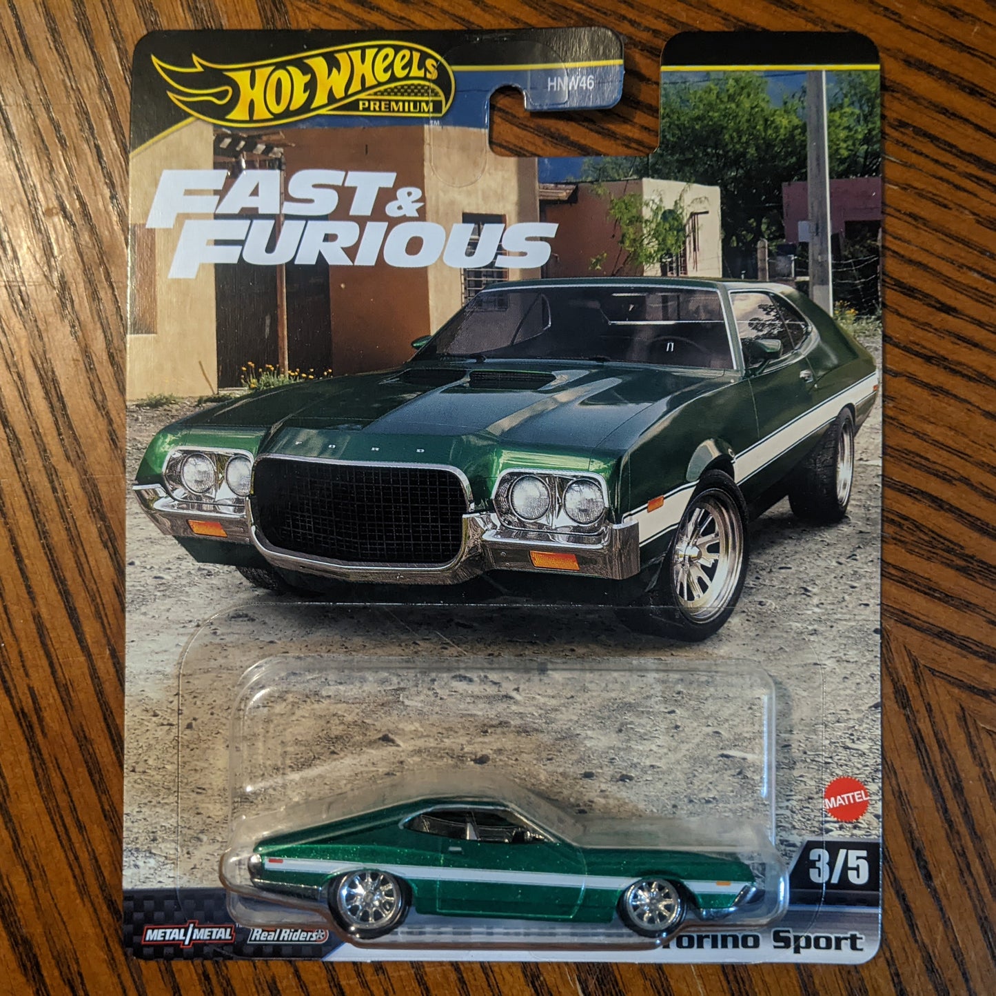 1972 Ford Gran Torino Sport (Metalflake Green) - Fast & Furious - Hot Wheels Premium (2024)