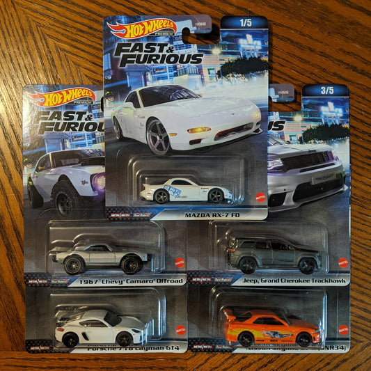 Fast & Furious 2023 Mix 1 Set of 5 - Hot Wheels Premium (2023)