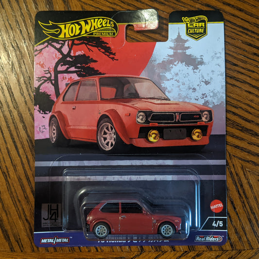 Custom 73 Honda Civic (Red) - Japan Historics - Hot Wheels Premium (2024)