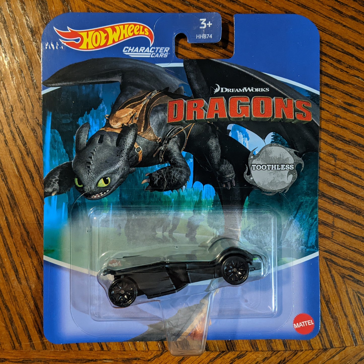 Toothless (Matte black) - DreamWorks - Hot Wheels Character Cars (2022)