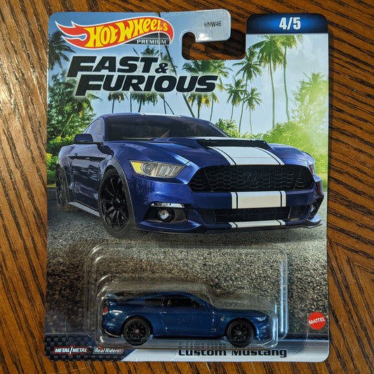 Custom Mustang (Metalflake Deep Impact Blue) - Fast & Furious - Hot Wheels Premium (2023)
