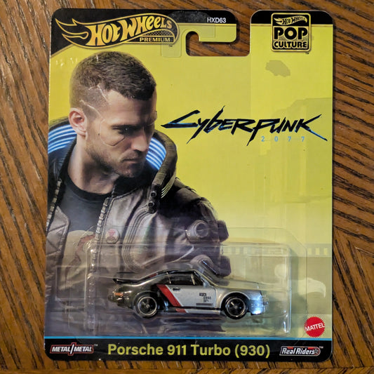 Porsche 911 Turbo (930) (Metalflake Gray + Black) - Cyberpunk 2077 - Hot Wheels Premium (2024)