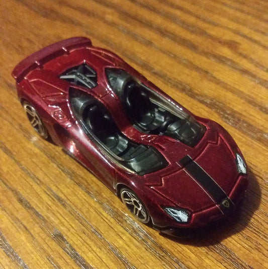 Lamborghini Aventador J (Dark Red) - Multipack Exclusive - Hot Wheels Basic Loose (2021)