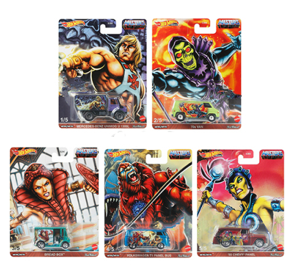 [Pre-Order] Masters of the Universe Complete Set of 5 - Hot Wheels Premium Pop Culture (2021)