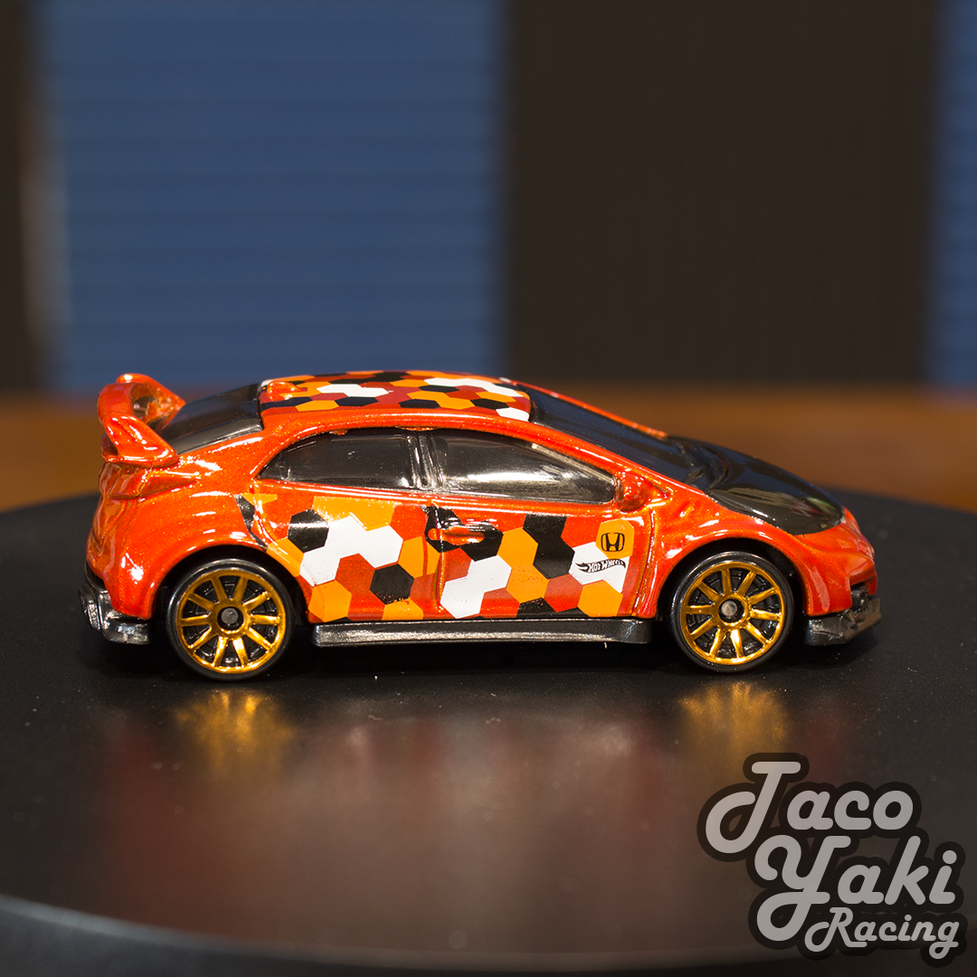 '16 Honda Civic Type R (Orange) - Urban Camouflage - Hot Wheels Basic Loose (2020)