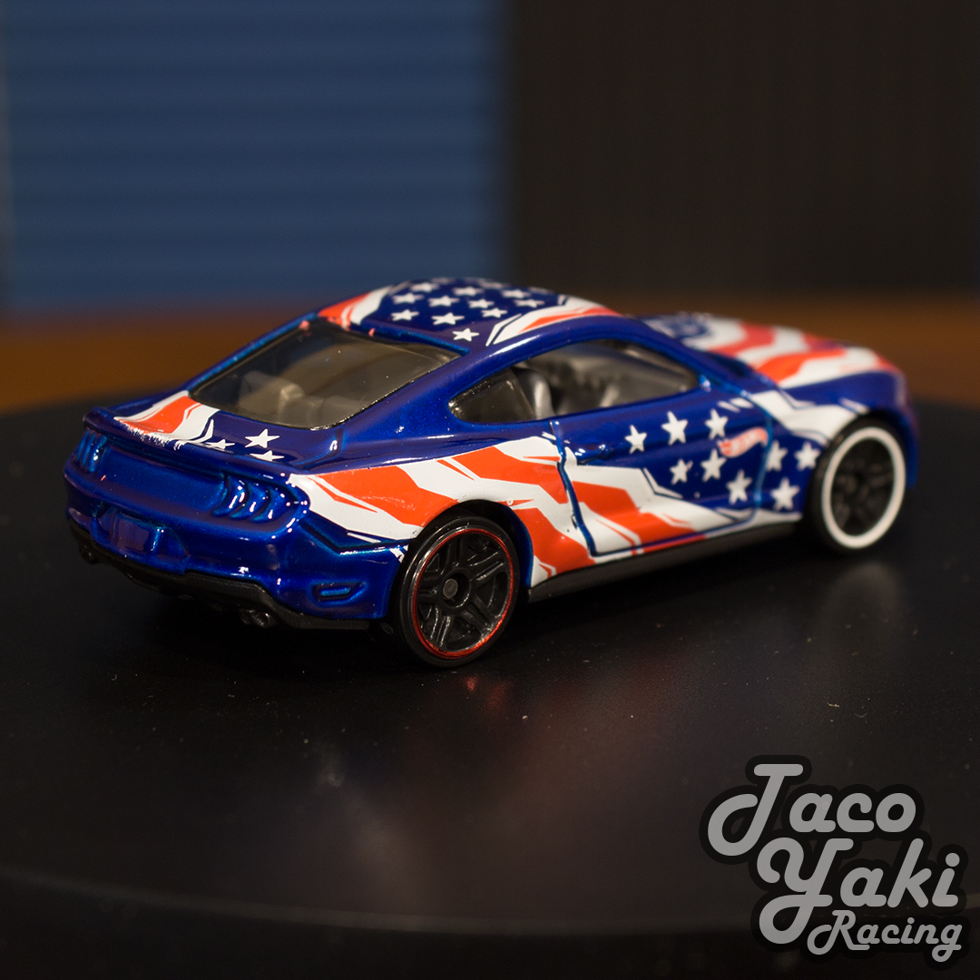 2018 Ford Mustang GT (Blue) - Stars & Stripes - Hot Wheels Basic Loose (2022)
