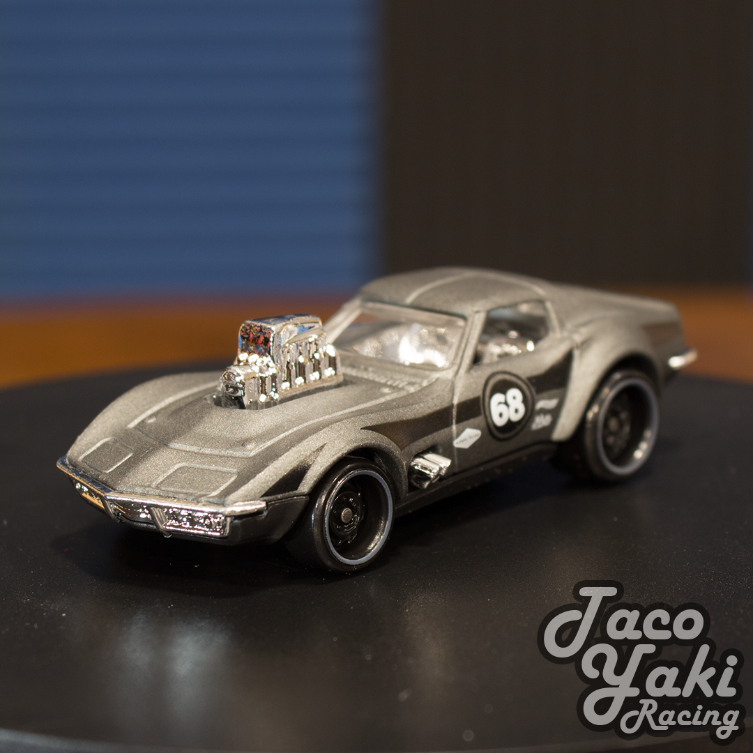 '68 Corvette (Gas Monkey Garage Matte Dark Gray) - Nightburnerz - Hot Wheels Basic Loose (2021)